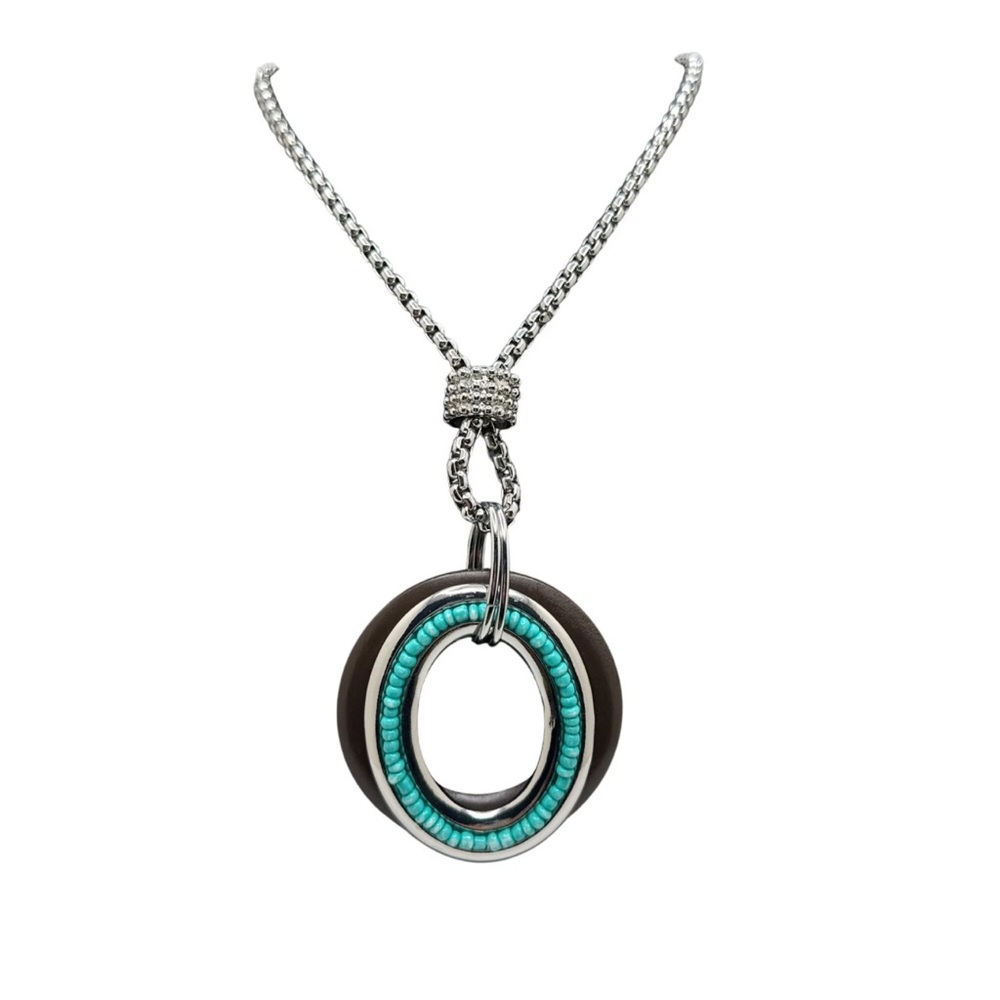 Chico's Necklace Jewlery Statement Chunky Wood